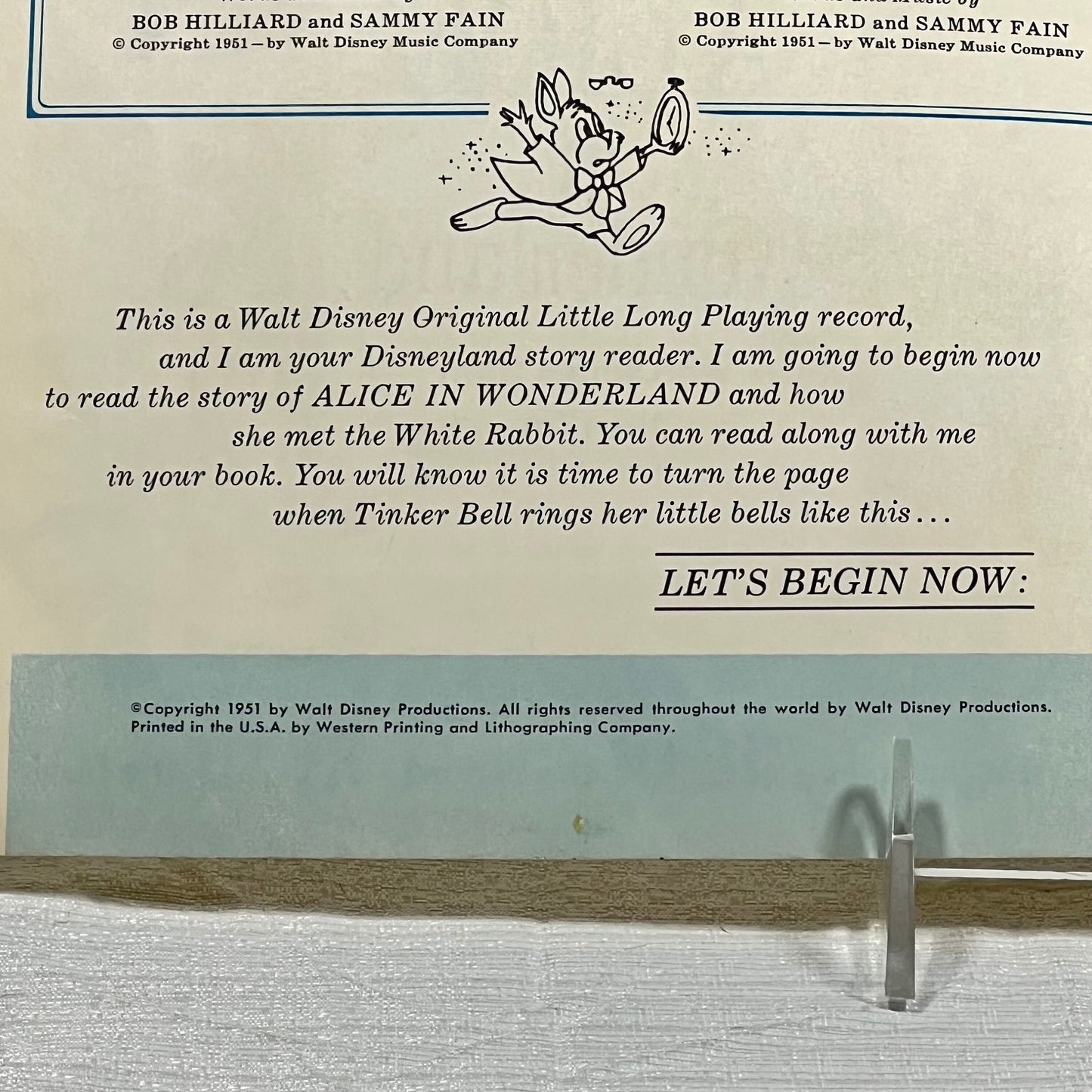 Alice In Wonderland Read along Record