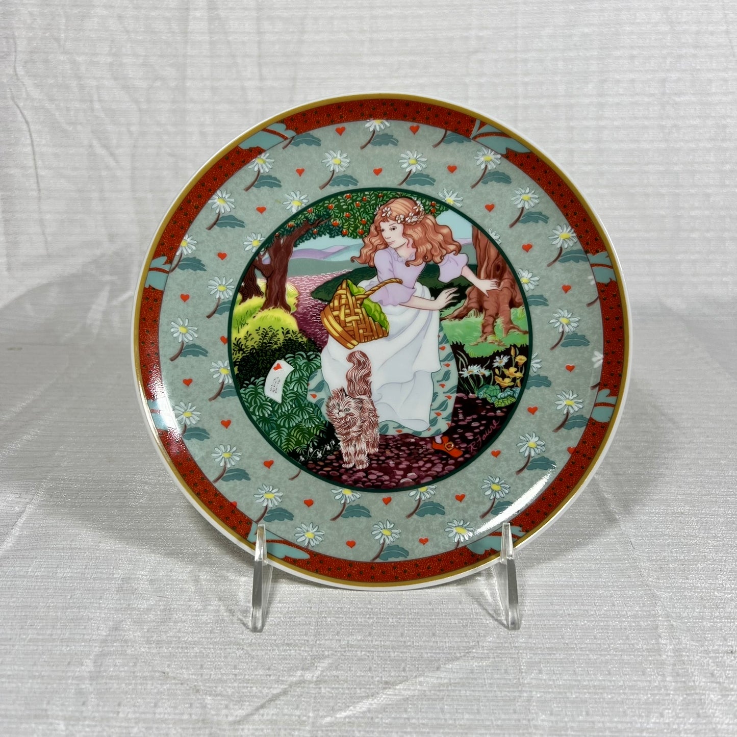 Once Upon a Rhyme A Tisket, A Tasket Collectors Plate Heinrich W. Germany Villeroy & Boch