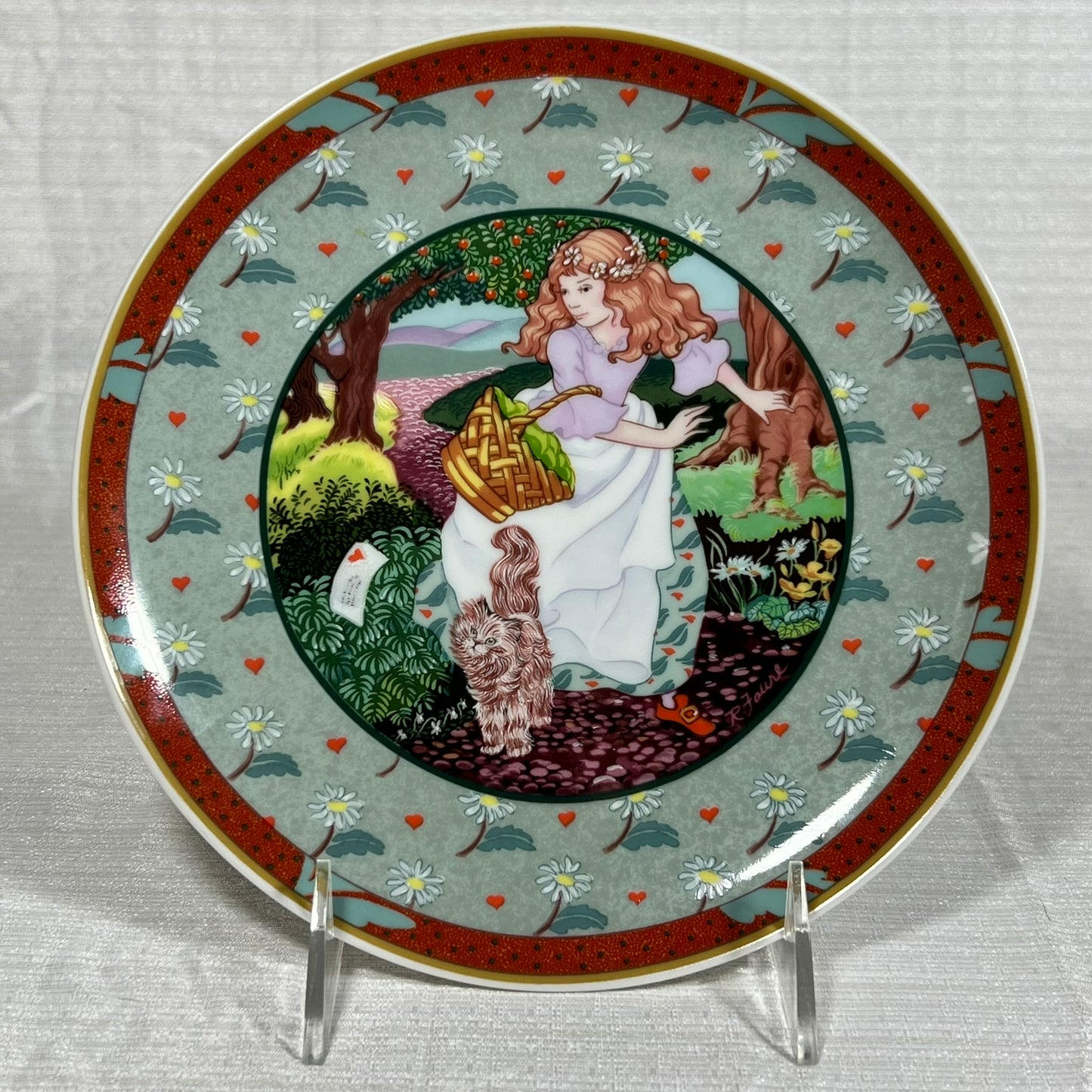 Once Upon a Rhyme A Tisket, A Tasket Collectors Plate Heinrich W. Germany Villeroy & Boch
