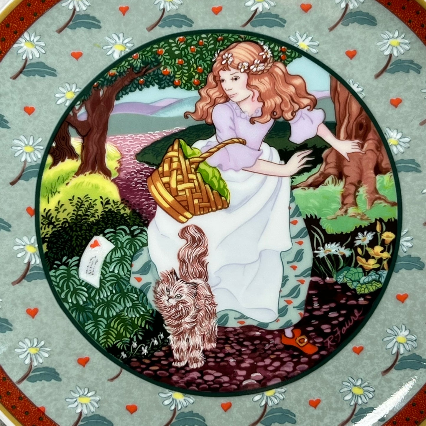 Once Upon a Rhyme A Tisket, A Tasket Collectors Plate Heinrich W. Germany Villeroy & Boch