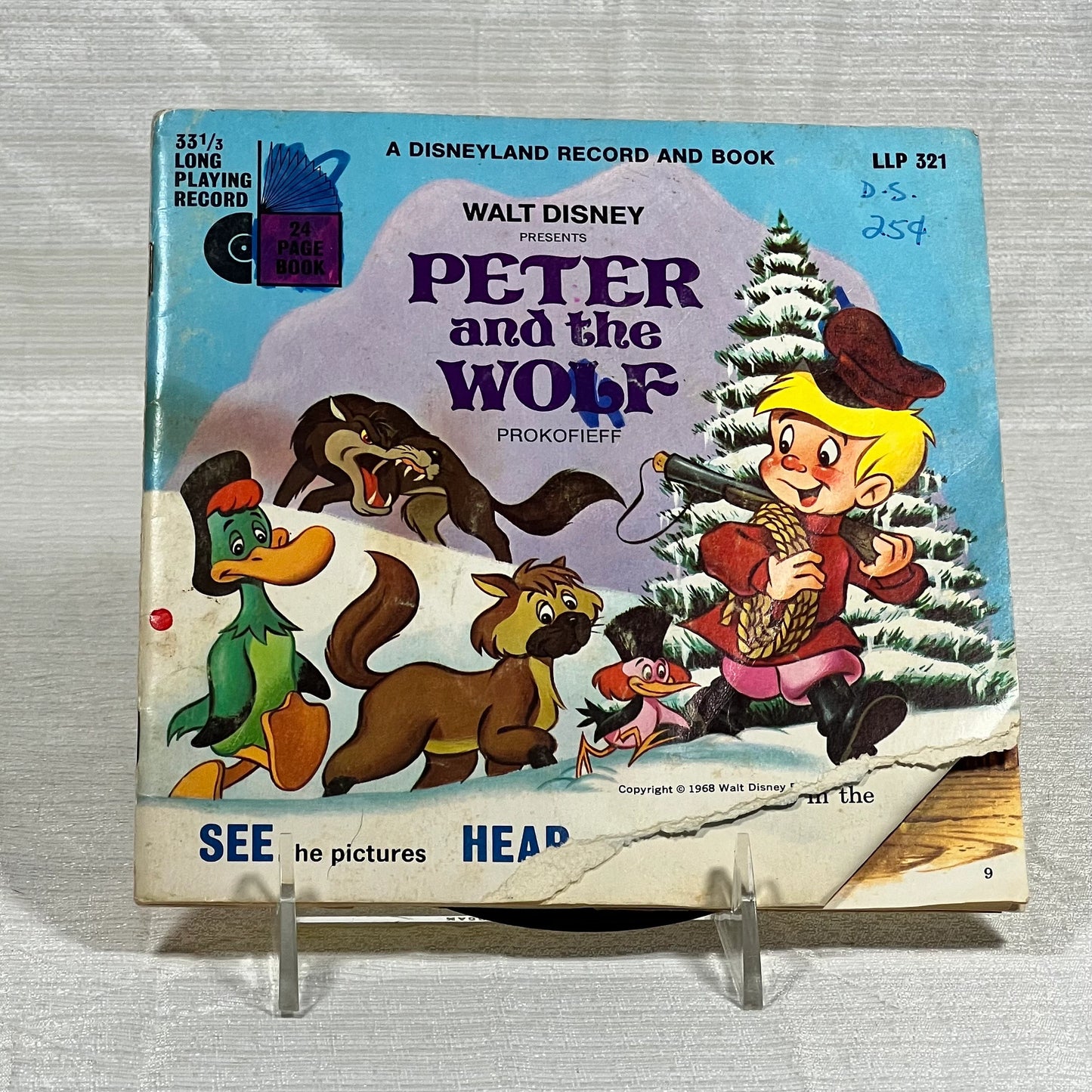 Peter and the Wolf Read Along Record #1 (torn cover)
