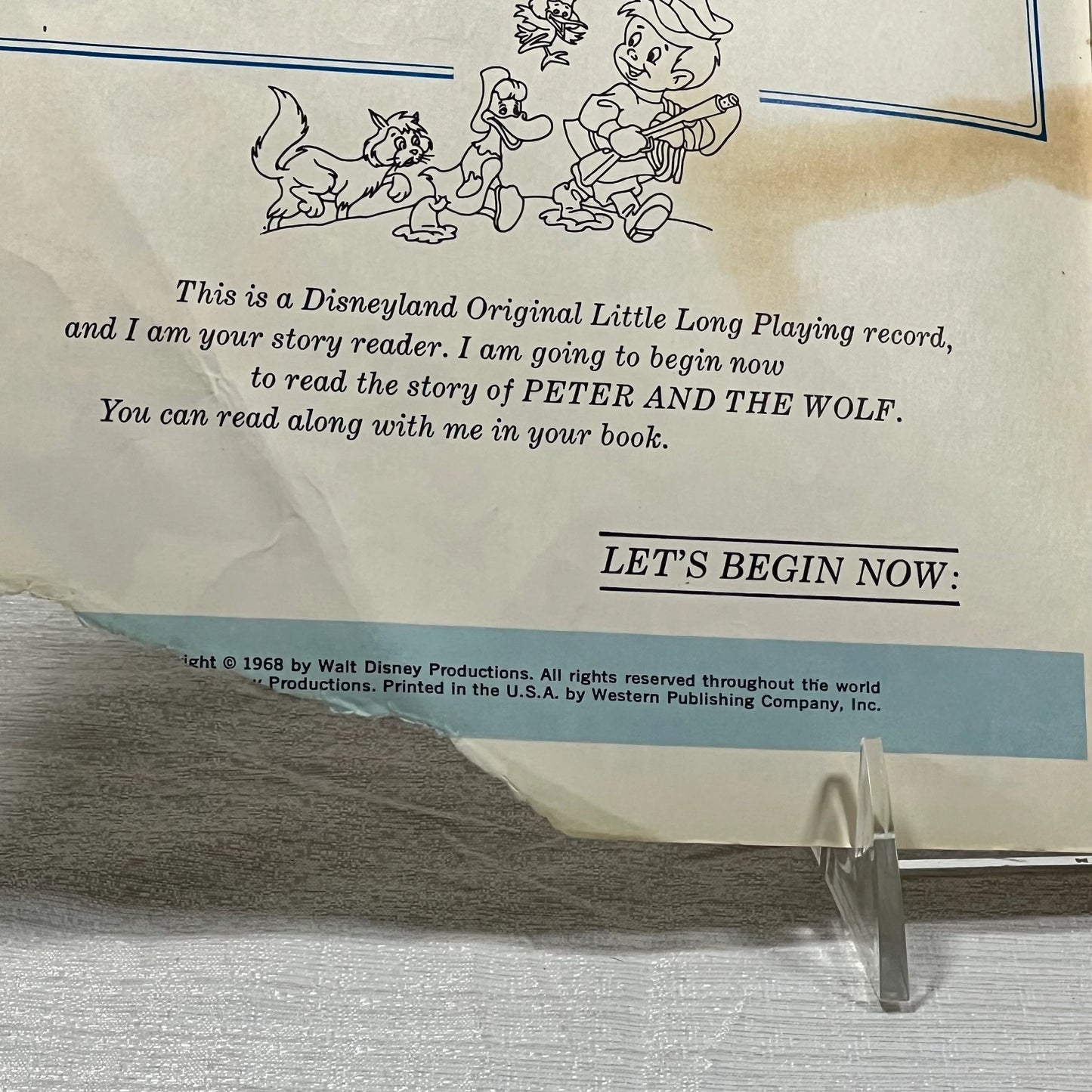 Peter and the Wolf Read Along Record #1 (torn cover)