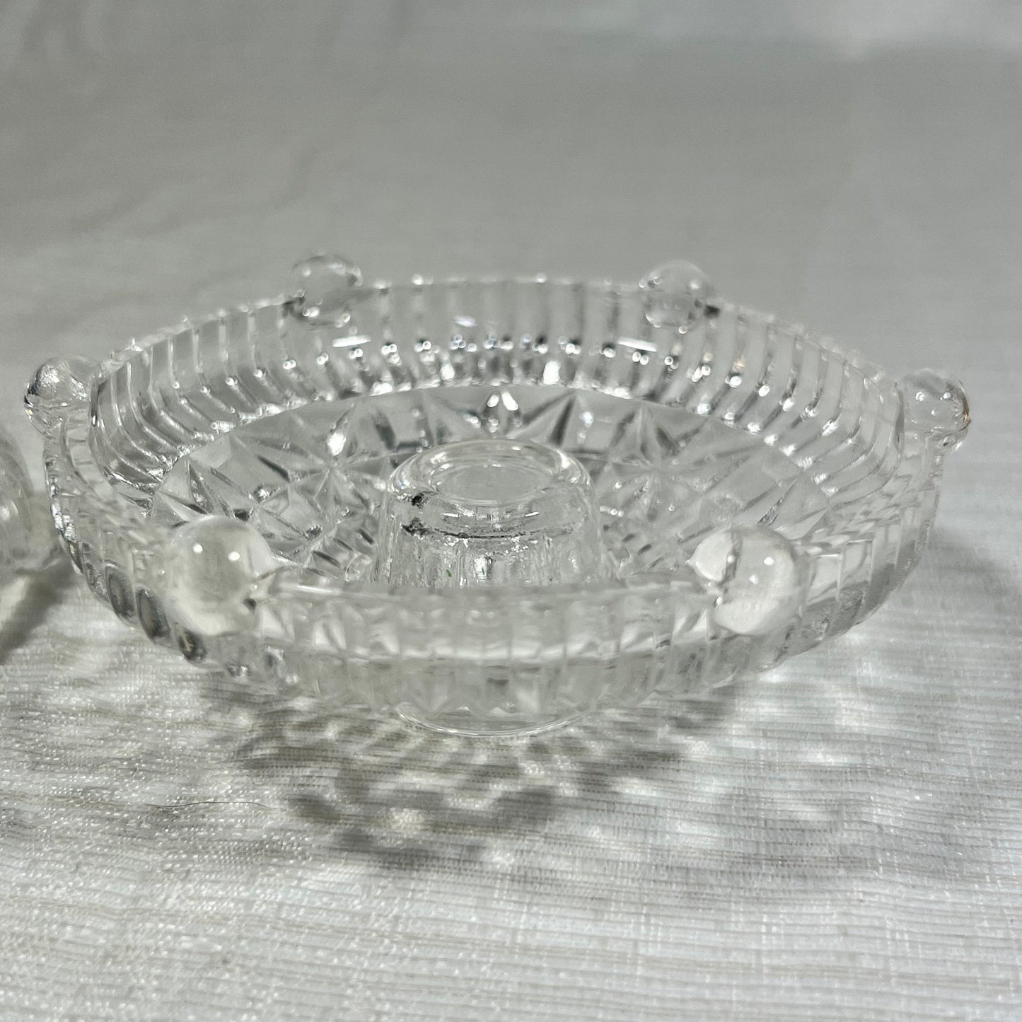 Vintage Anchor Hocking Stars and Bars Taper Candle Holders set of 2