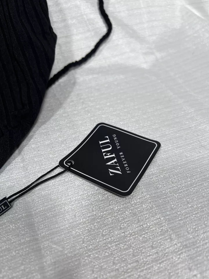 Zaful Deep V Neck Swimsuit with Wrap Around Ties - Small