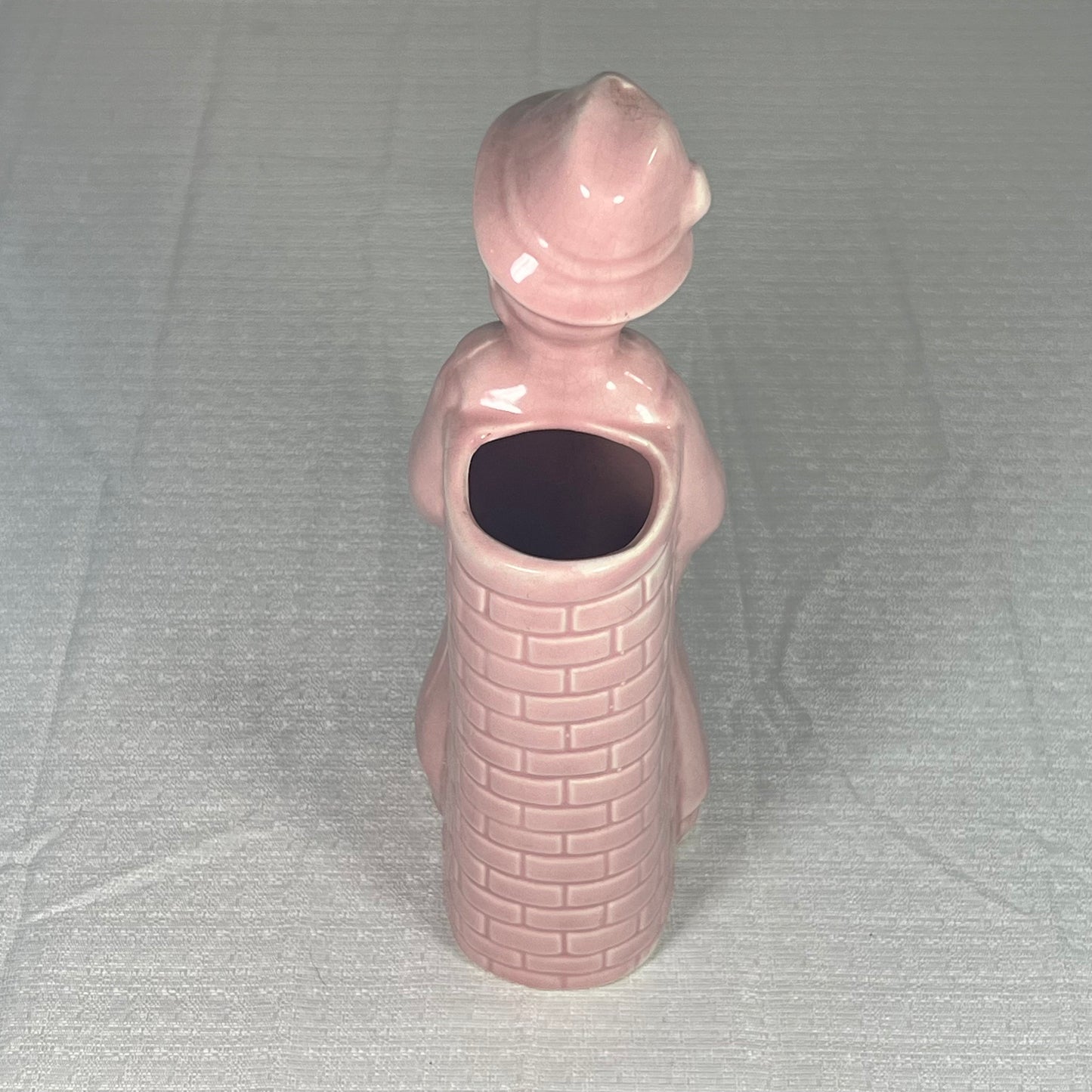 Vintage Cameron Clay Pink Dutch Boy Planter Vase