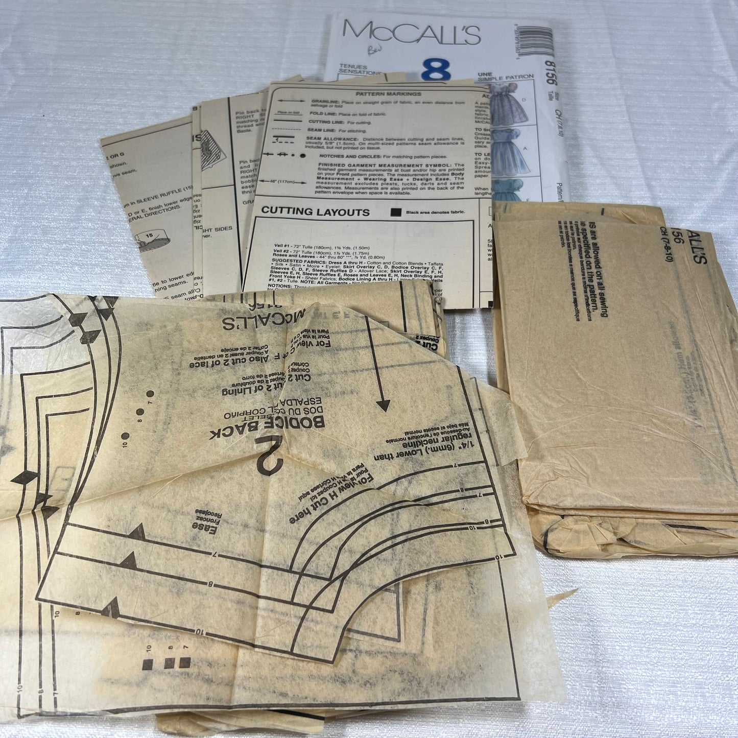 McCall's 8156 Sewing Pattern CH 7, 8, 10 - cut to a 10, but all sizes available (#1)