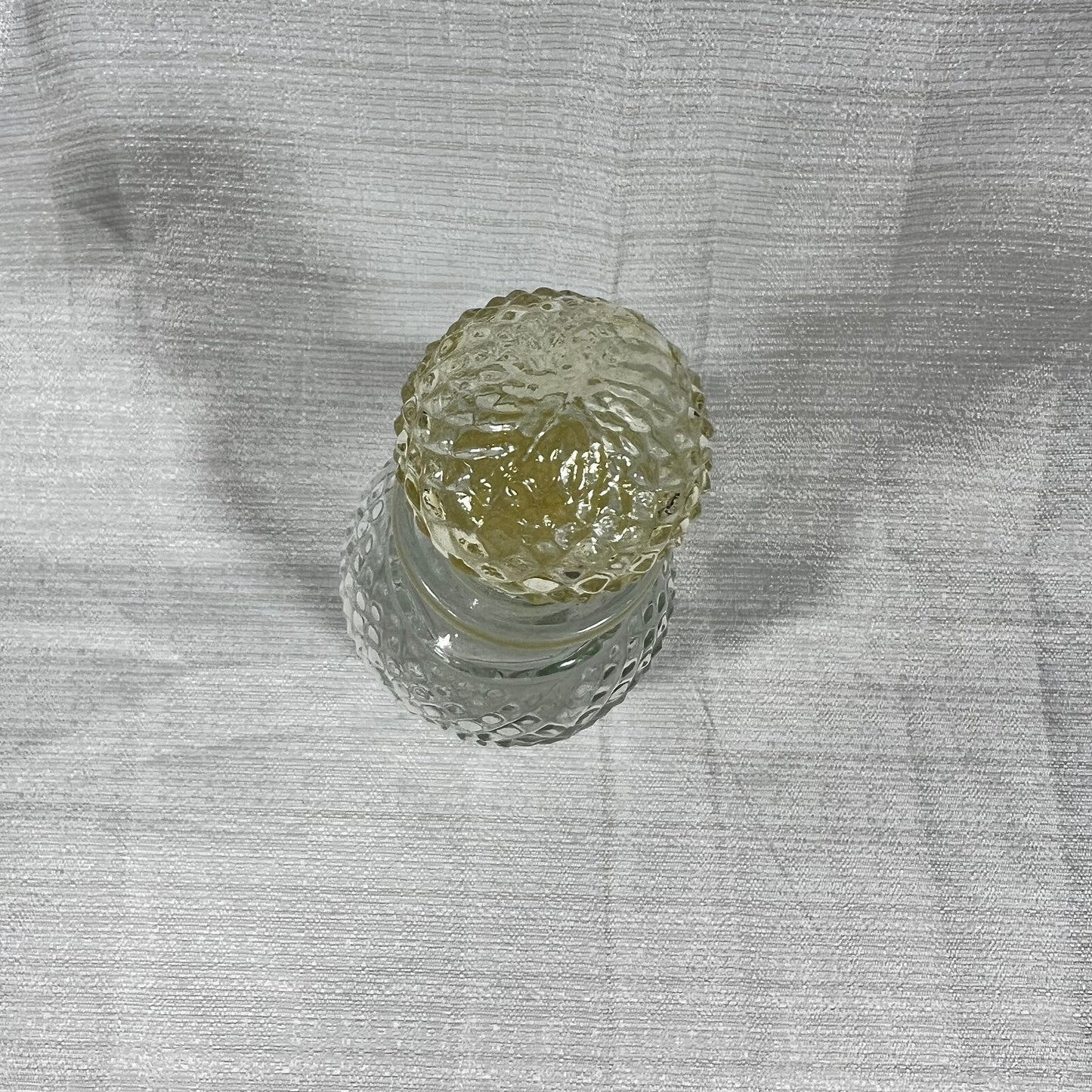 Avon Diamond Point Pattern Apothecary Decanter Clear Cut Glass Perfume Bottle