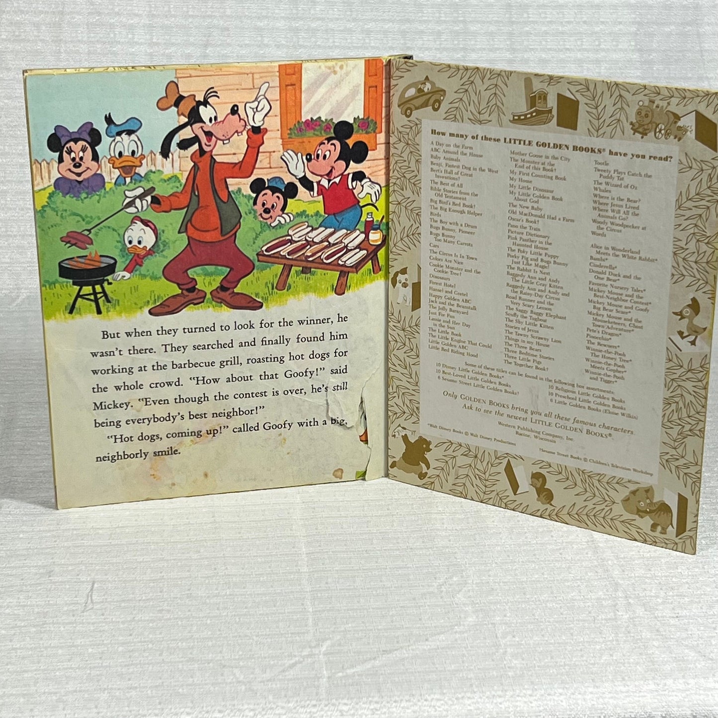 a Little Golden Book Walt Disney's Mickey Mouse and the Best-Neighbor Contest