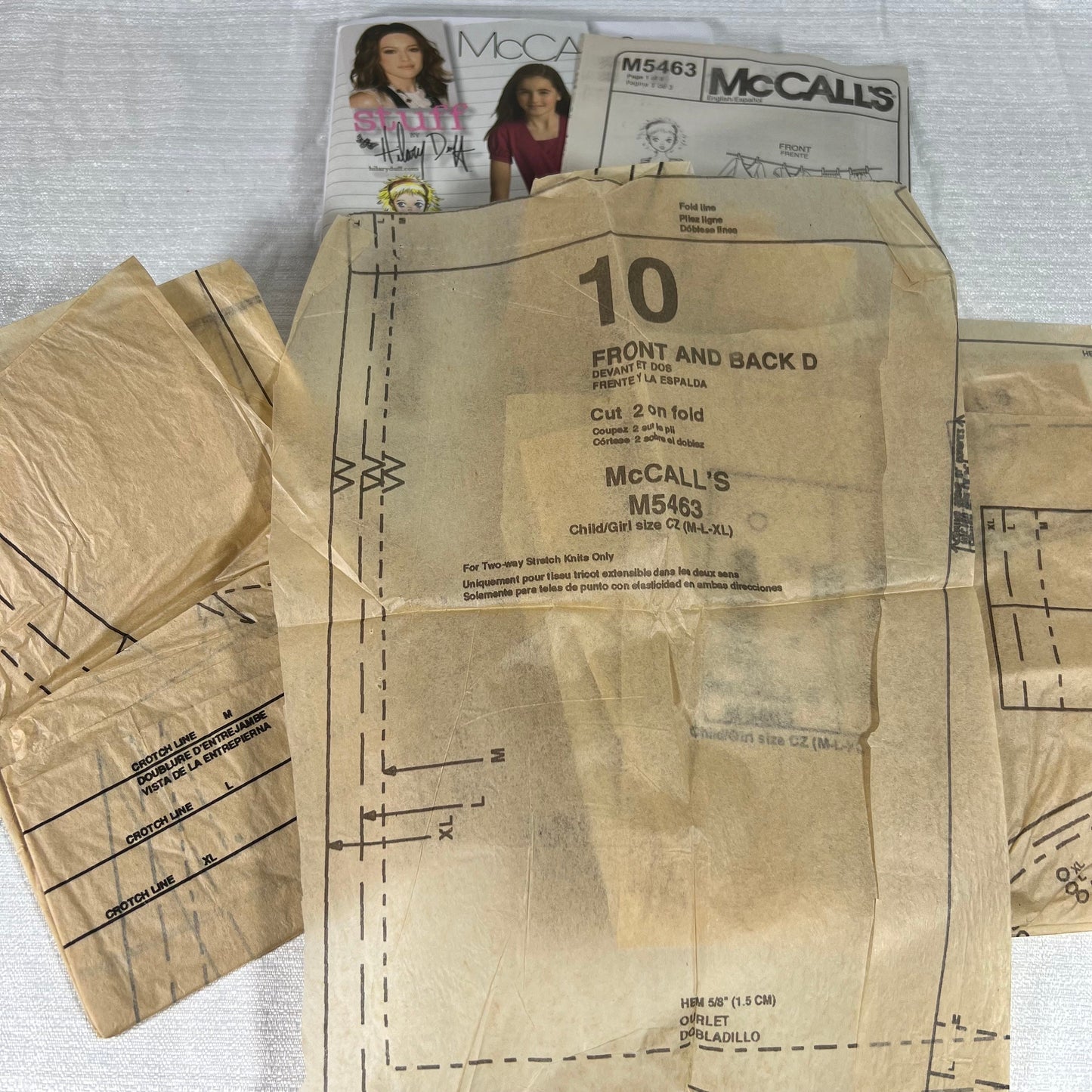 McCall's M5463 Sewing Pattern CZ Med, Large, X-Large - cut, but all sizes available