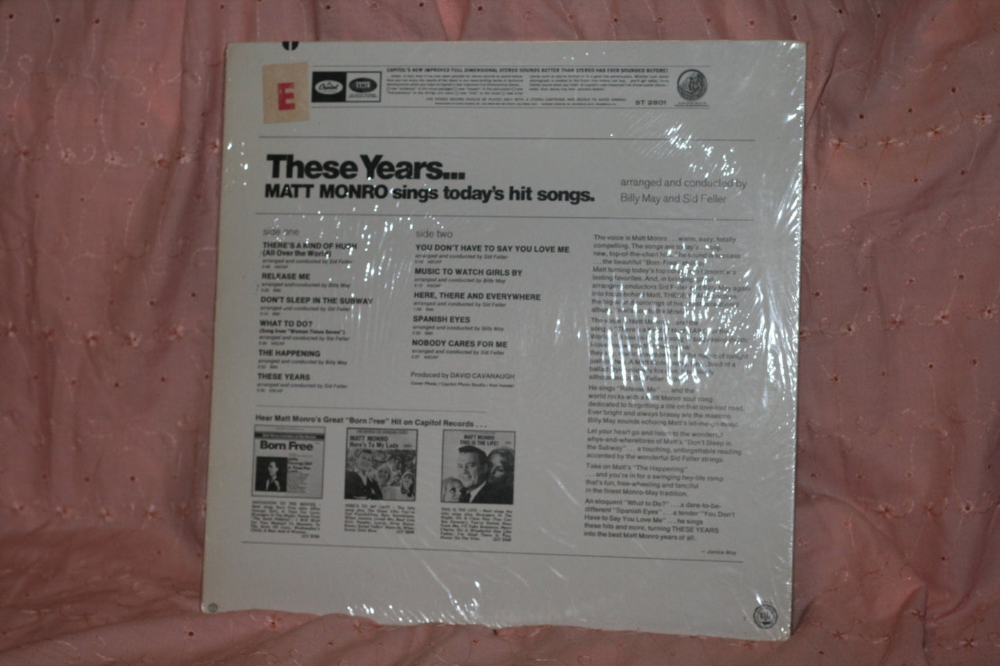 Matt Monro - These Years, Record, Album, Vinyl, LP