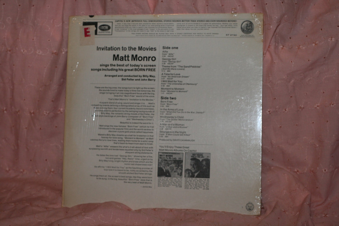 Matt Monro - Born Free (Invitation To The Movies), Vinyl, LP, Record, Album