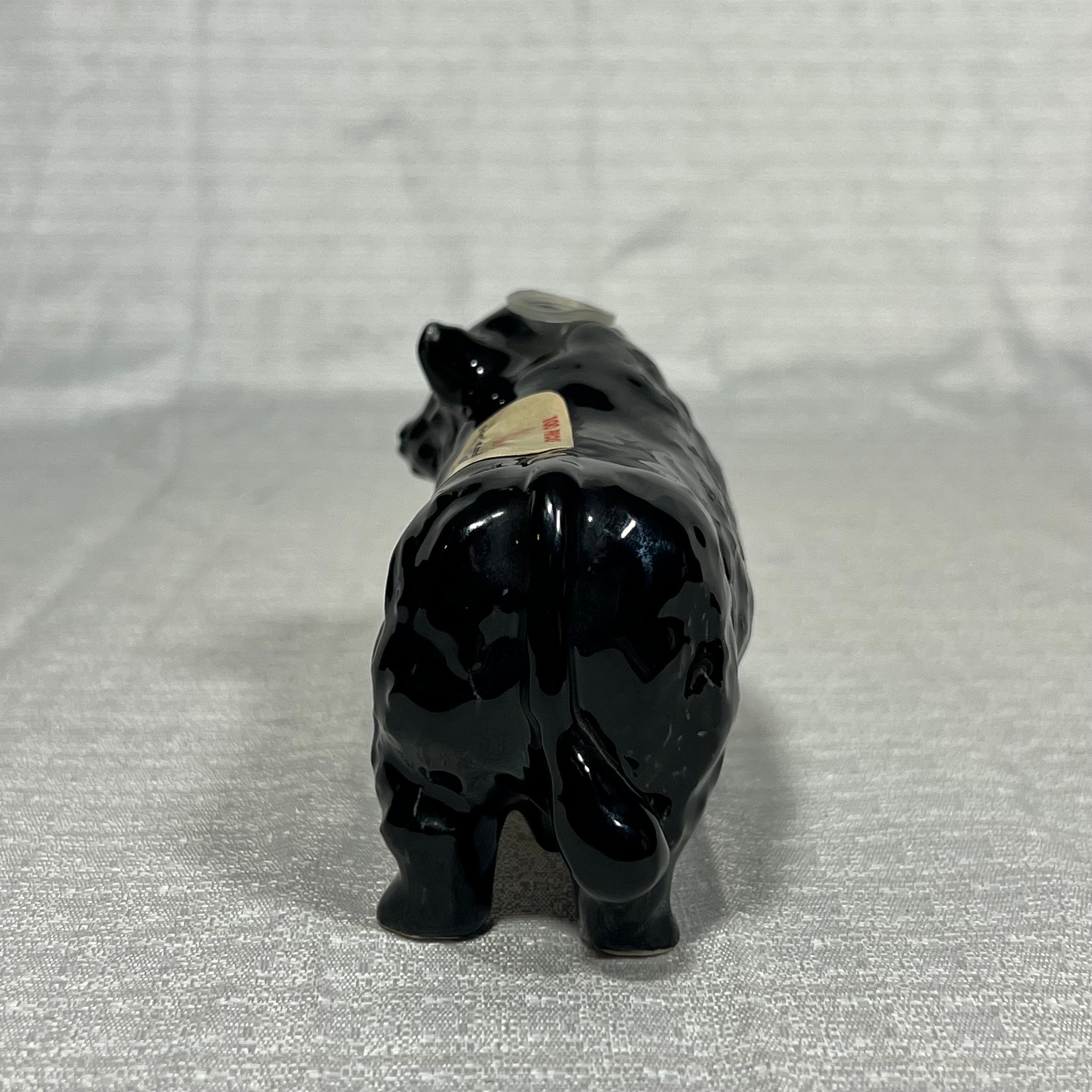 100 Proof Willsher's Black Bull Blended Scotch Whisky Ceramic Bull Bottle (empty)