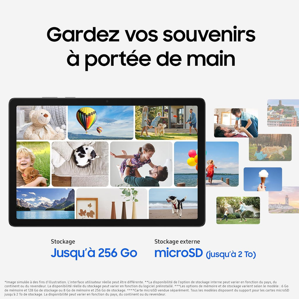 Samsung Galaxy Tab A11+ WiFi 11" 128Go, Tablette Android IA, Design Fin et Épuré, Écran 90Hz, RAM 6 Go, 4 Haut-Parleurs, Dolby Atmos, Gris, Chargeur Secteur Rapide 25W Inclus, Version FR