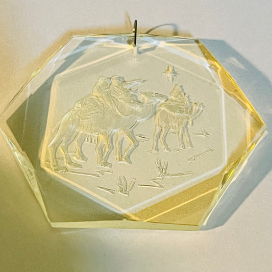 Henco Vintage Crystal Clear Ornaments Bethlehem 3" The Three Wise Men