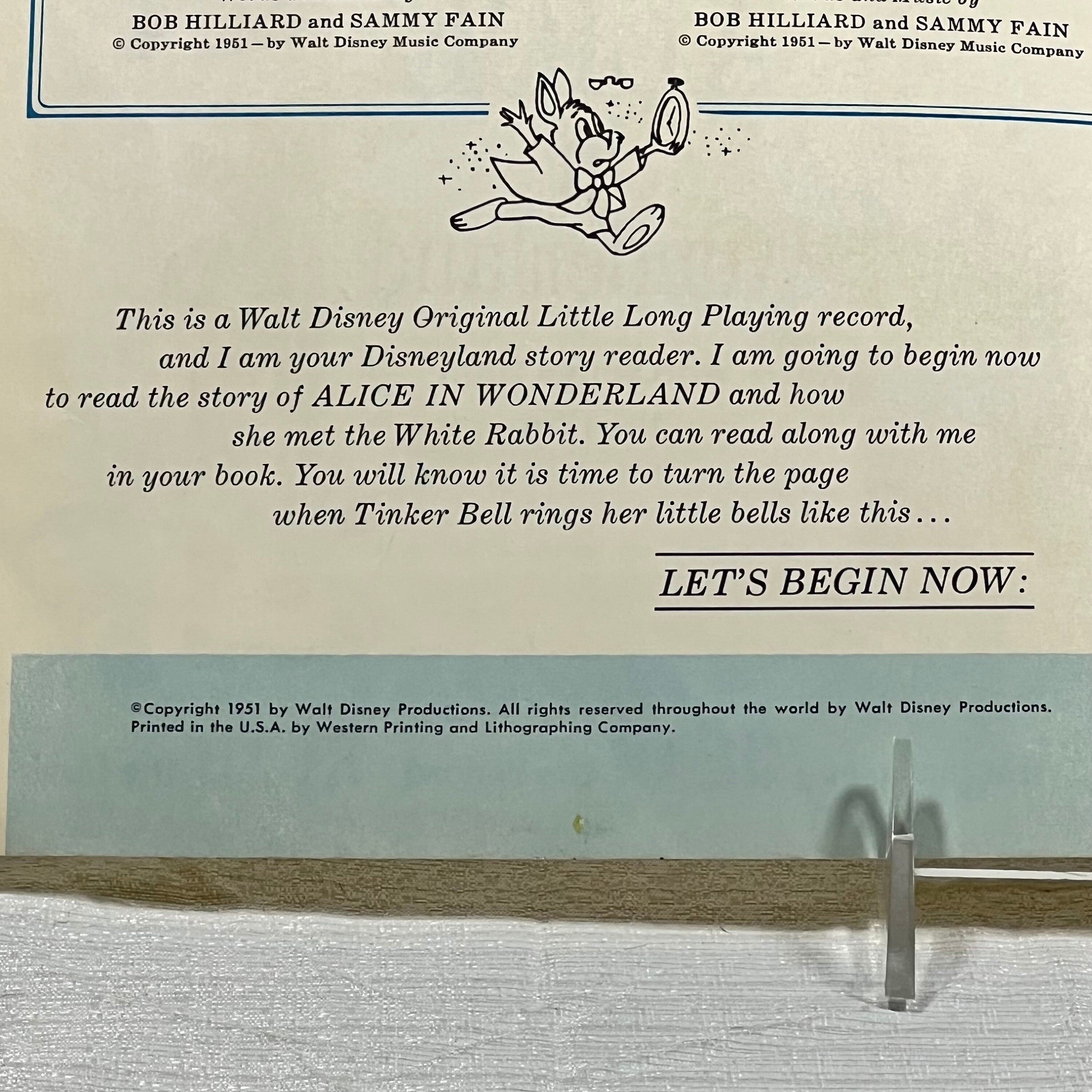 Alice In Wonderland Read along Record