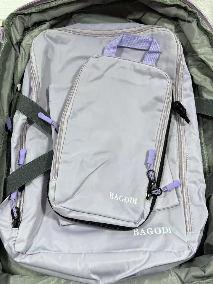 Bagodi Large Carry On Bag Purple