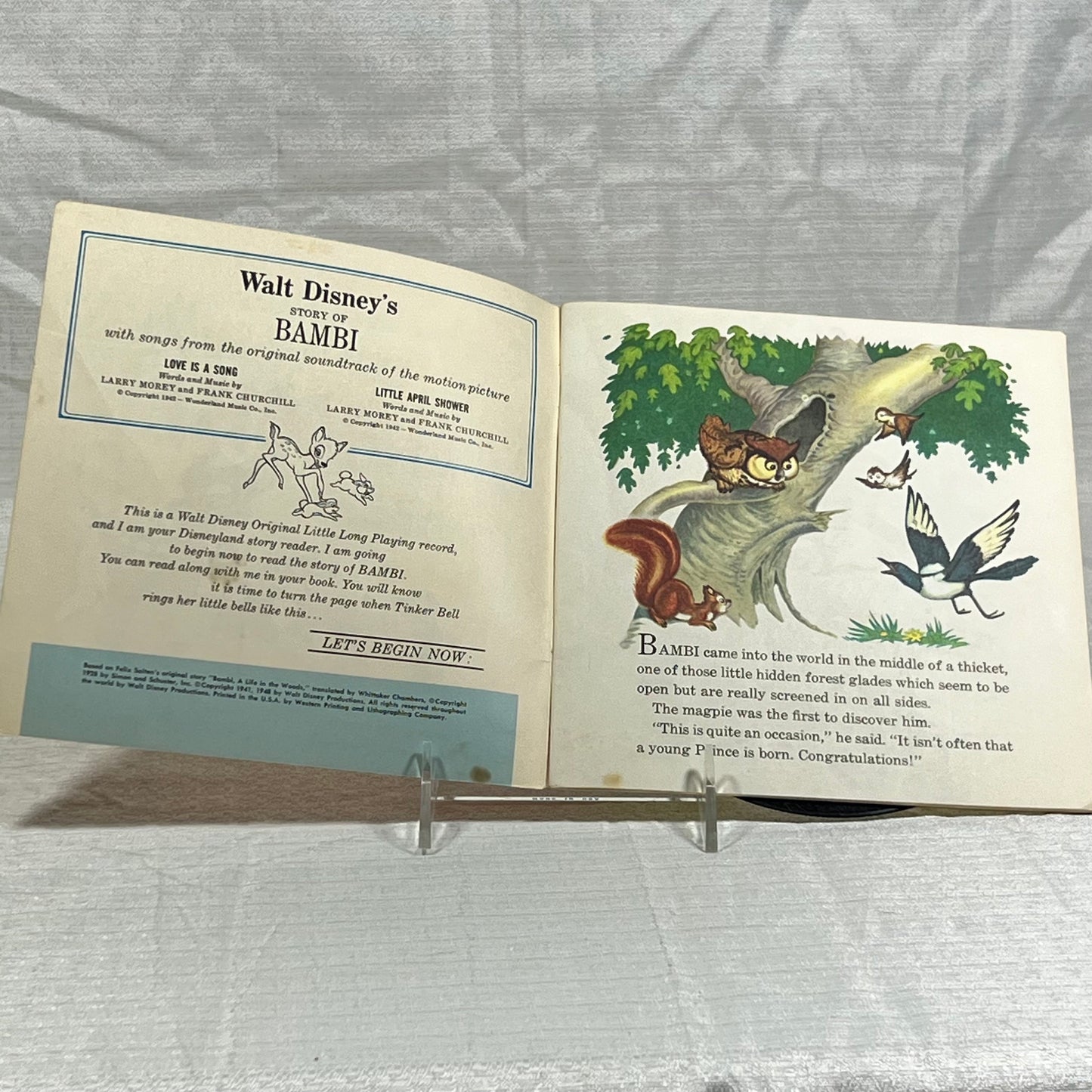 Bambi Read Along Record