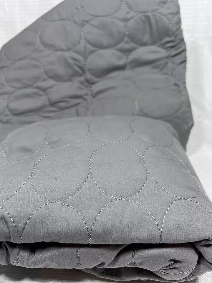 Biloban Crib Mattress Protectors Set of 2, Gray