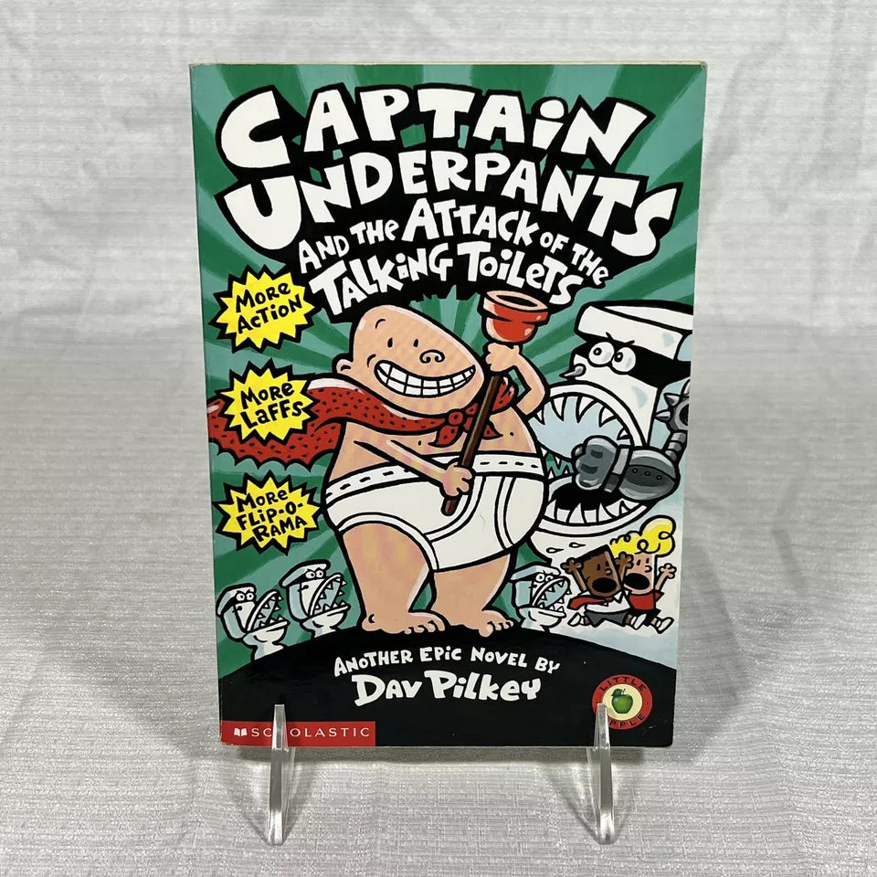 Captain Underpants and the Attack of The Talking Toilet by Dav Pilkey - Book