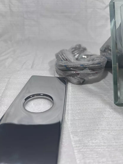 Avsille led Glass and chrome bathroom spout for sinks with 1 hole