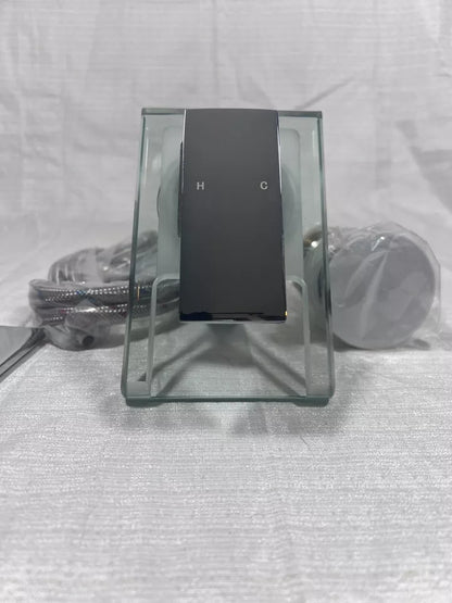 Avsille led Glass and chrome bathroom spout for sinks with 1 hole