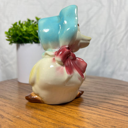 MCM Vintage Duck Wearing a Bonnet Ceramic Planter