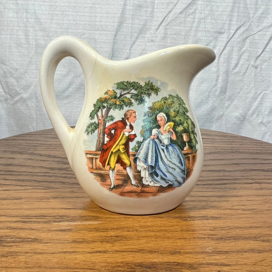 Vintage USA Colonial Couple Mini Pitcher/Creamer