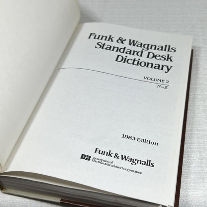 Funk and Wagnails Standard Desk Dictionary Volume 1 A-M and Funk and Wagnails Standard Desk Dictionary Volume 2 N-Z - Book