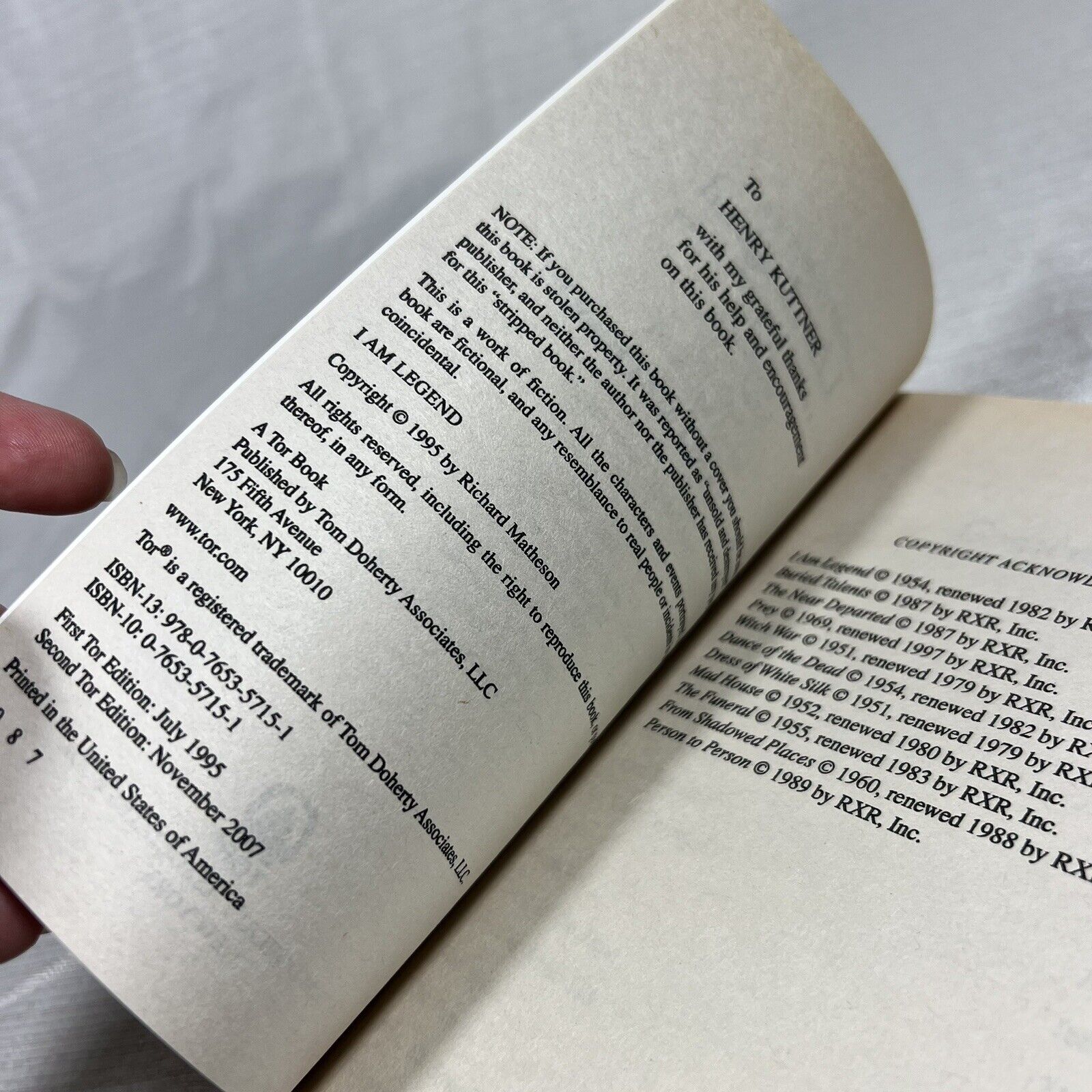 I am Legend by Richard Matheson - Book