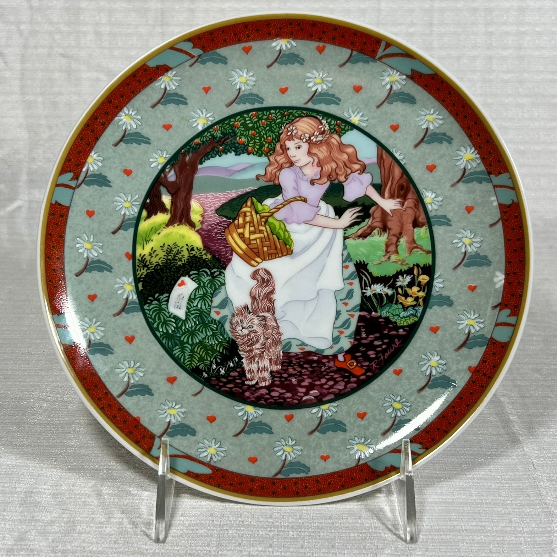 Once Upon a Rhyme A Tisket, A Tasket Collectors Plate Heinrich W. Germany Villeroy & Boch