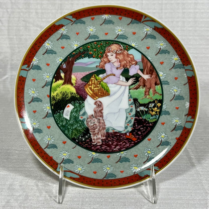 Once Upon a Rhyme A Tisket, A Tasket Collectors Plate Heinrich W. Germany Villeroy & Boch