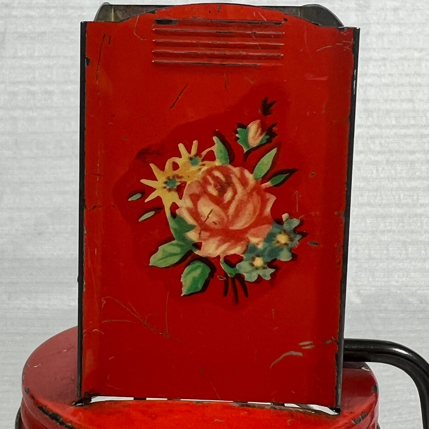 Vintage Hazel Atlas Red Floral Nut/Spice Grinder