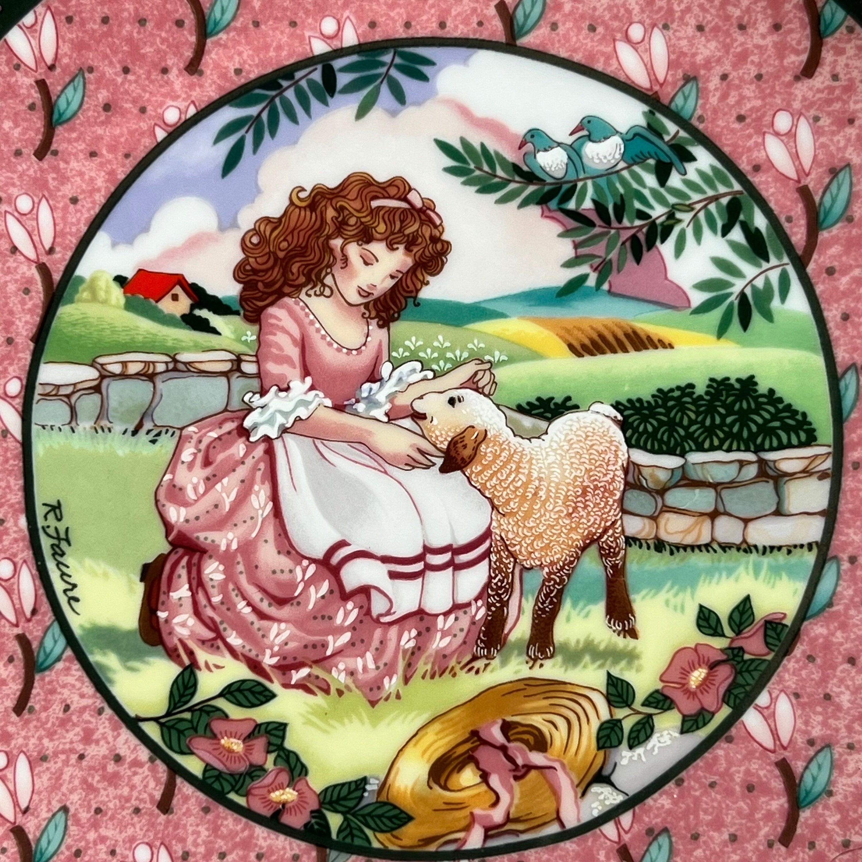 Once Upon a Rhyme Mary Had a Little Lamb Collectors Plate Heinrich W. Germany Villeroy & Boch