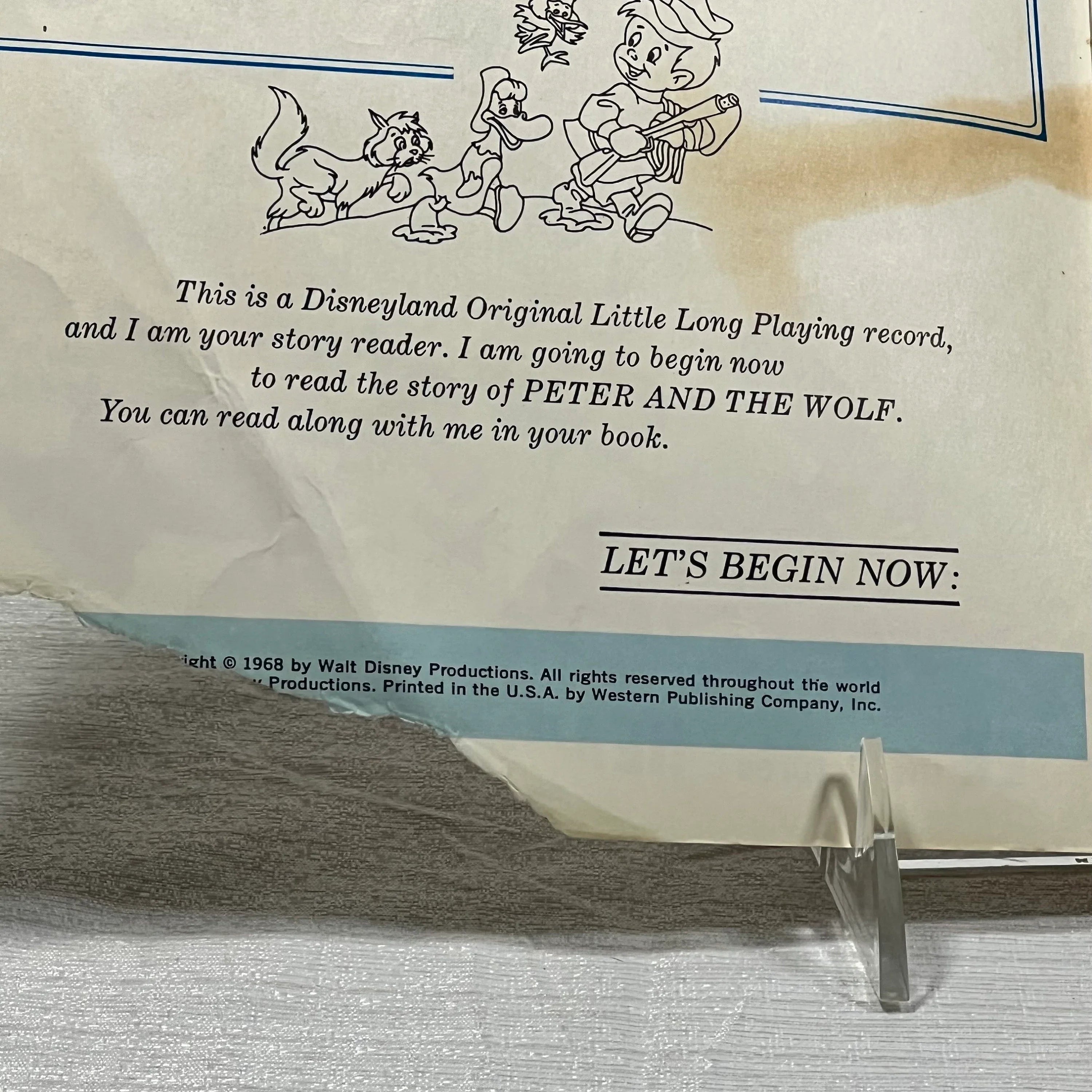 Peter and the Wolf Read Along Record #1 (torn cover)
