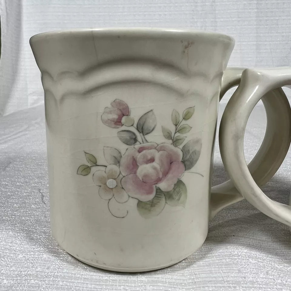 Pfaltzgraff Tea Rose Mug Set of 2