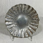 Vintage Hand Wrought Rose Pattern Aluminum Tray (handle is broken off, but still looks great as a trinket dish)