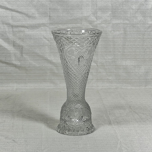 Vintage Avon Fostoria Hearts and Diamonds Candle Holder/Vase