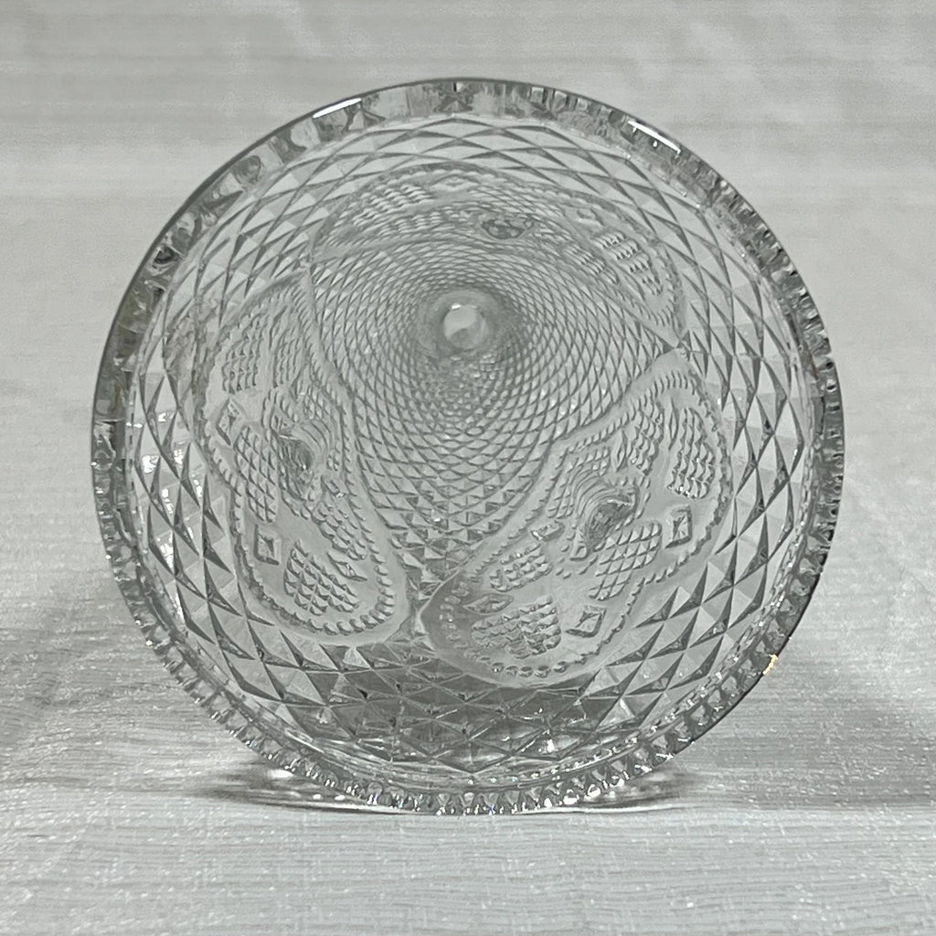 Vintage Avon Fostoria Hearts and Diamonds Candle Holder/Vase