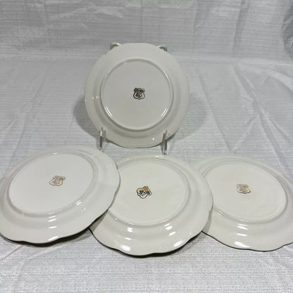 Stetson 22k Gold American Beauty Bread Plates #1 - Set of 4 - Some wear, chips