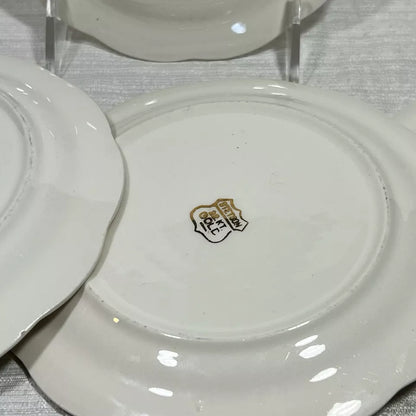 Stetson 22k Gold American Beauty Bread Plates #1 - Set of 4 - Some wear, chips