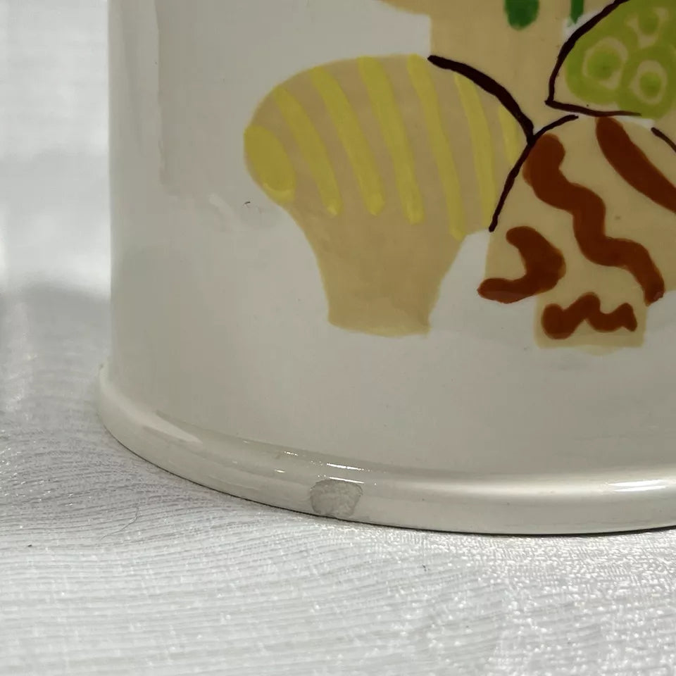 Ceramic Mushroom Kitchen Utensil Holder - Hand Painted, studio pottery