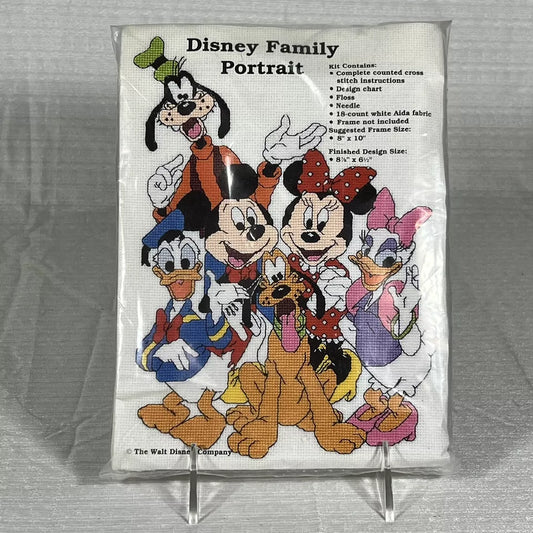 Disney Family Portrait Cross Stitch Kit, opened but looks to be complete