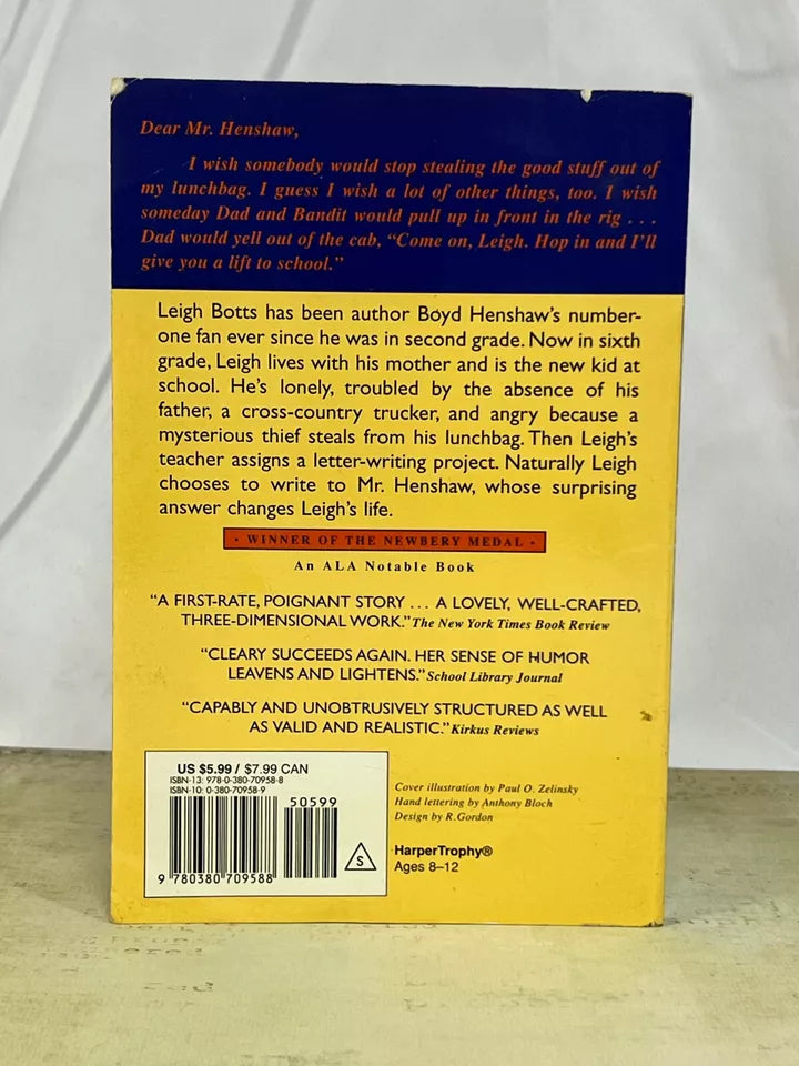 Dear Mr. Henshaw by Beverly Cleary (2000, Trade Paperback)