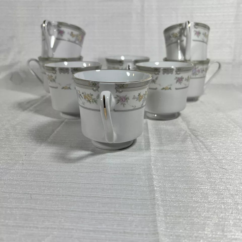 Excel Fine China Southampton Tea Cups - Set of 9