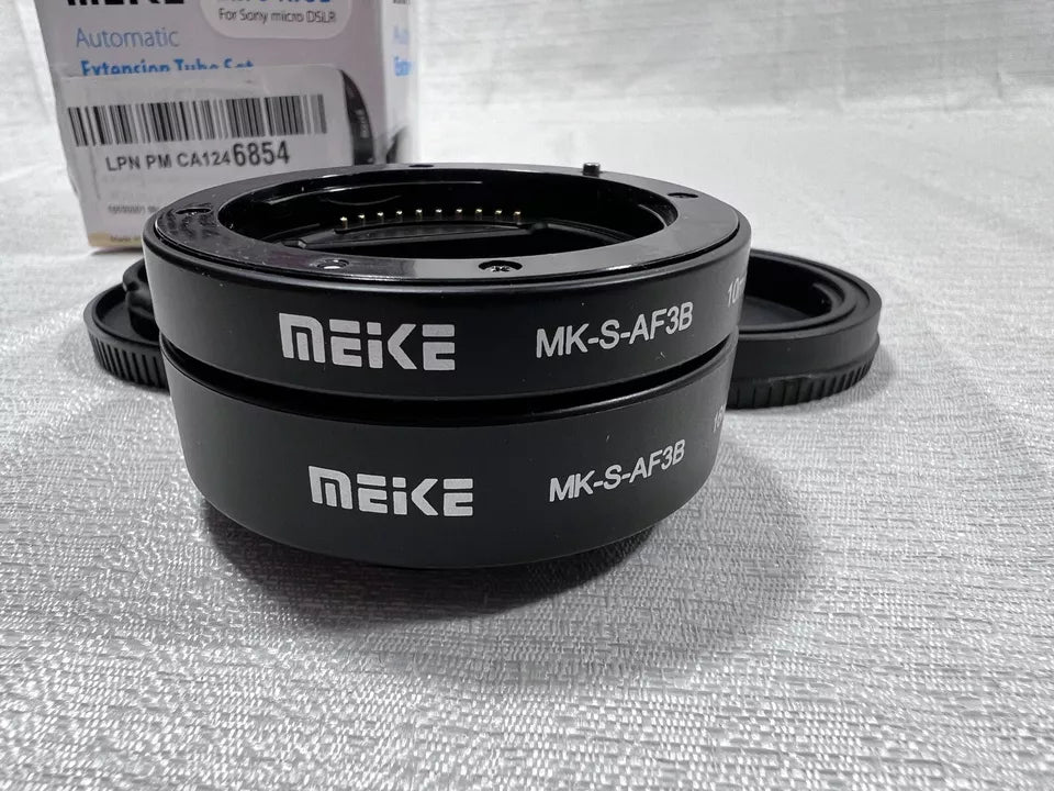 Meike MK-S-AF3B Auto Focus Macro Extension Tube Set Ring For Sony Micro DSLR NEW