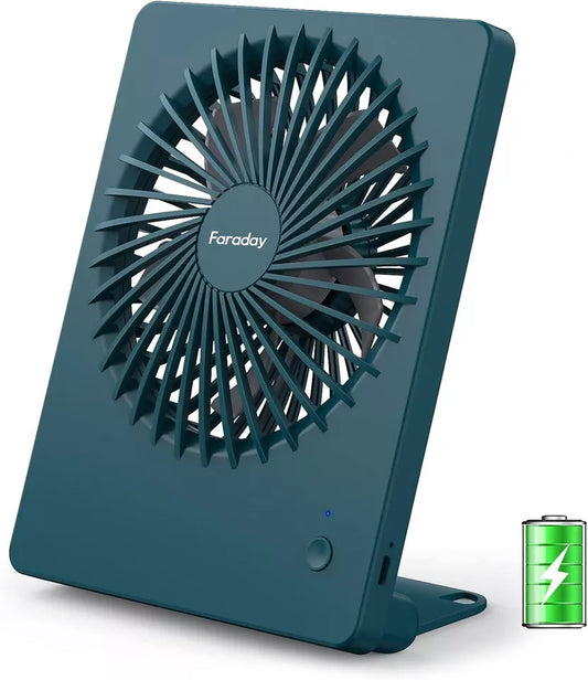 FARADAY Small Table Fans Rechargeable Portable 180°