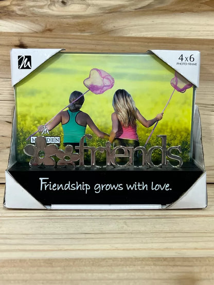 Friendship grows with love. 4"x6" photo frame by Malden International Designs