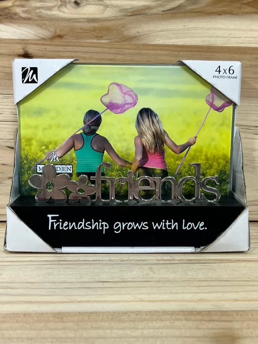 Friendship grows with love. 4"x6" photo frame by Malden International Designs