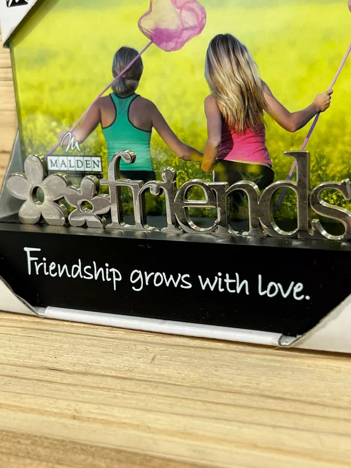 Friendship grows with love. 4"x6" photo frame by Malden International Designs