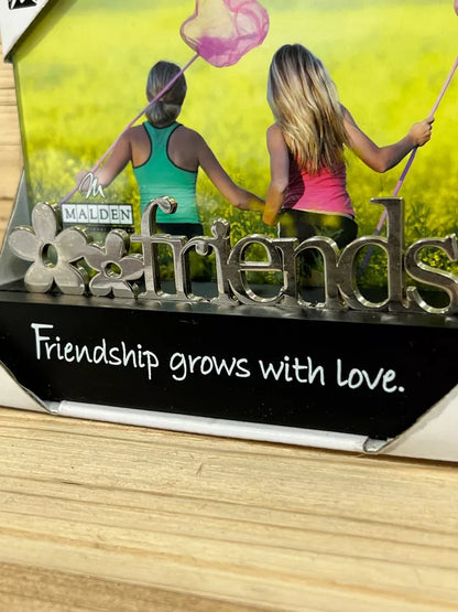 Friendship grows with love. 4"x6" photo frame by Malden International Designs